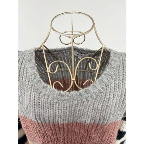 John + Jenn Womens Size Small Multi Color Striped Knit Crew Neck Sweater - Picture 6 of 9
